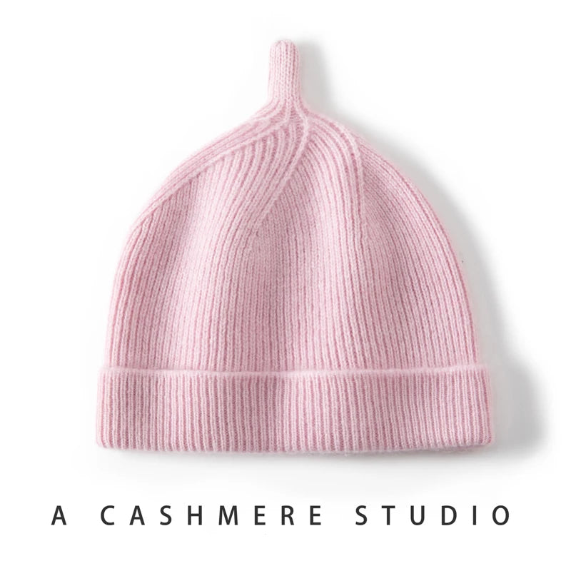 Keep Warm Winter Hat for Children Unisex Knit Cap Kids 100% Cashmere Skullies Hats for Boys Bonnet Girls Caps Accessories