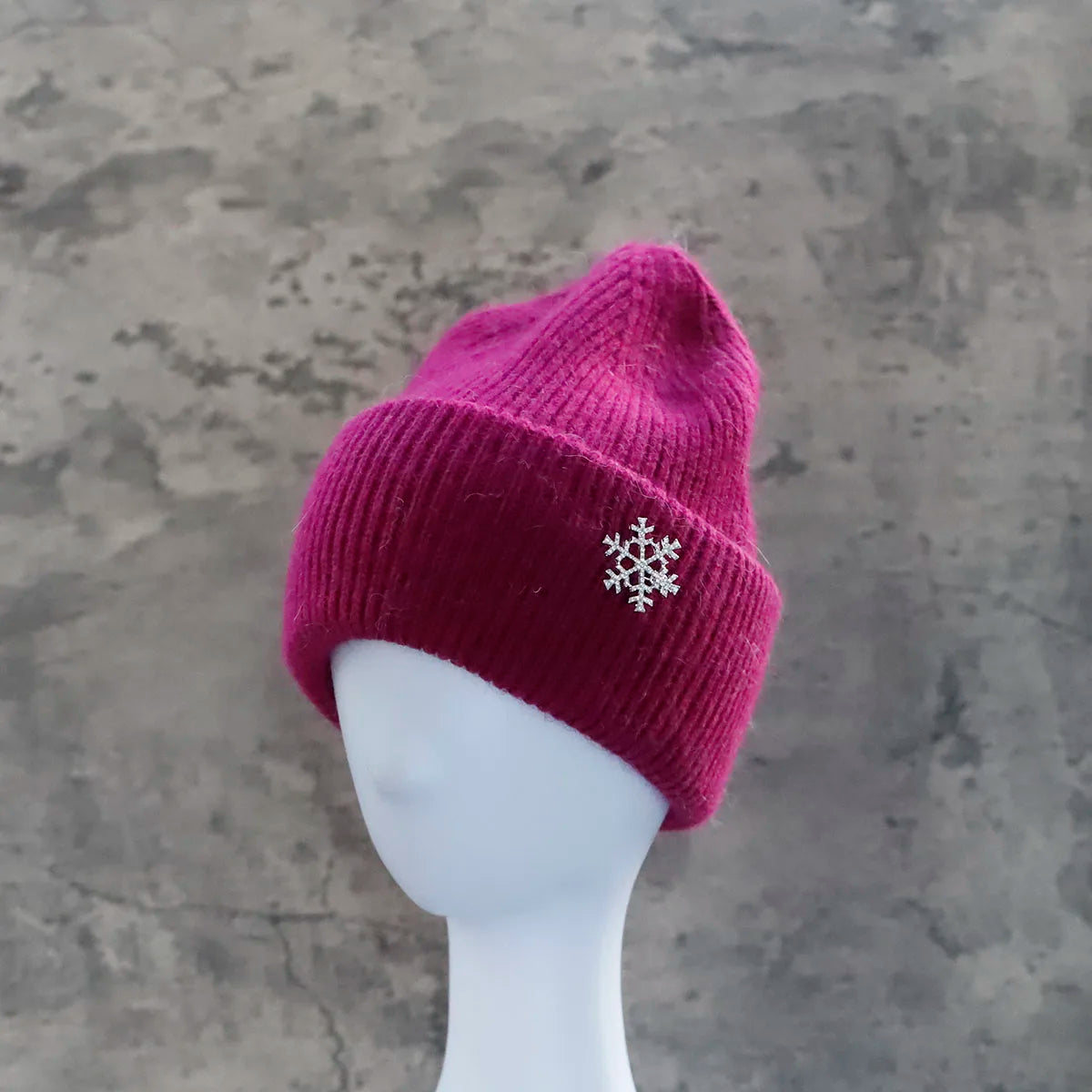 Hot Selling Winter Hat Real Rabbit Fur Winter Hats For Women Snowflake Warm Beanie cold Hats Women Solid Adult Cover Head Cap