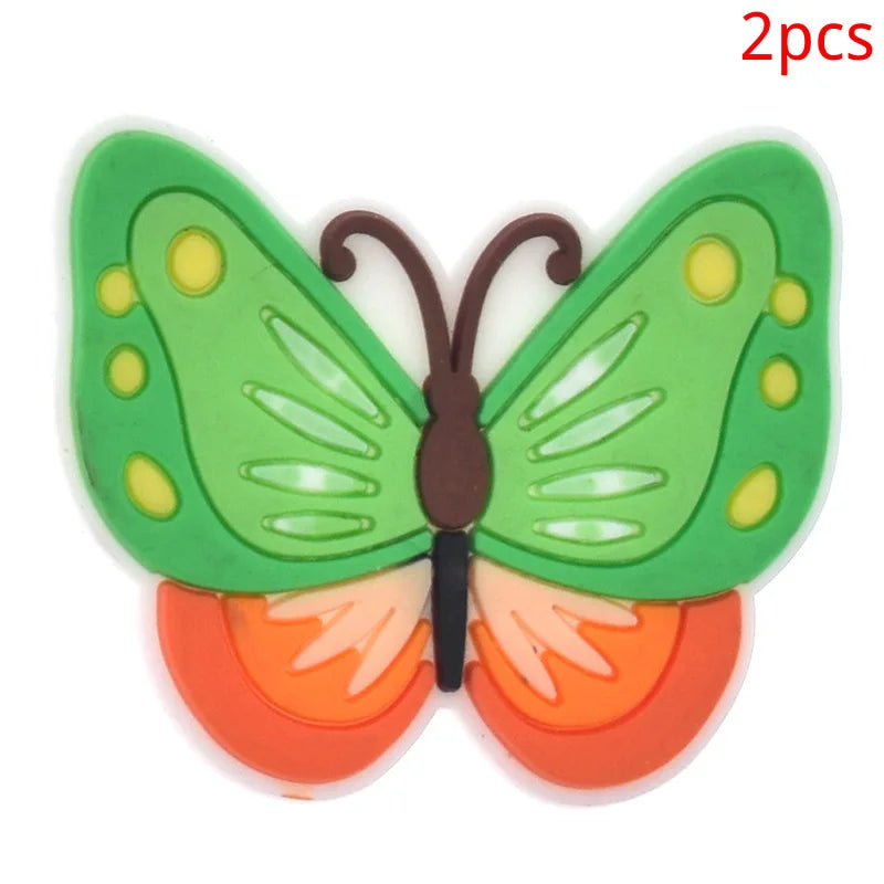 PVC Butterfly Flower Big Size Beach Bag Buckle Charms Decorations Accessories for Bog Totes Bag Woman DIY Gift Travel Pendant