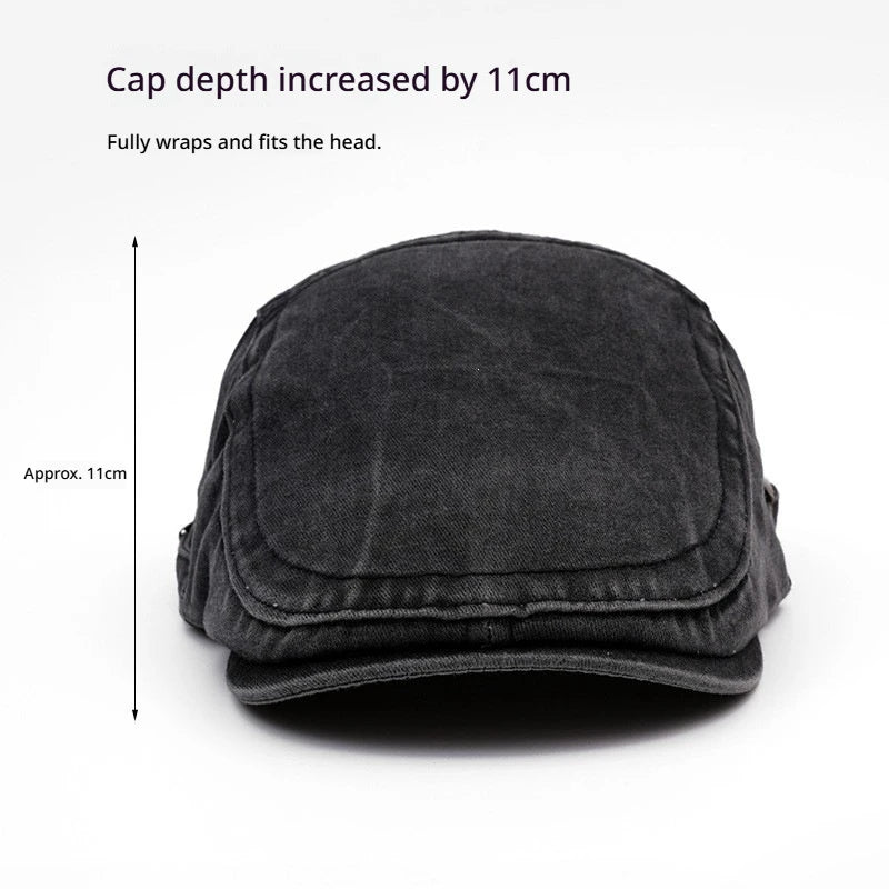 Vintage Washed Cotton Flat Cap Men Newsboy Hat Duckbill Ivy Cap Women Casual Driving Cabbie Painter Beret Spring Autumn