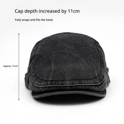 Vintage Washed Cotton Flat Cap Men Newsboy Hat Duckbill Ivy Cap Women Casual Driving Cabbie Painter Beret Spring Autumn