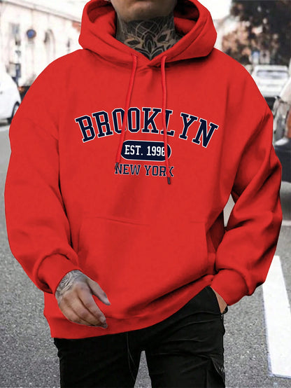 Brooklyn Est 1998 New York Printing Men Hoodies Harajuku Crewneck Hoodie Fashion Oversize Hoody Autumn Comfortable Tracksuit