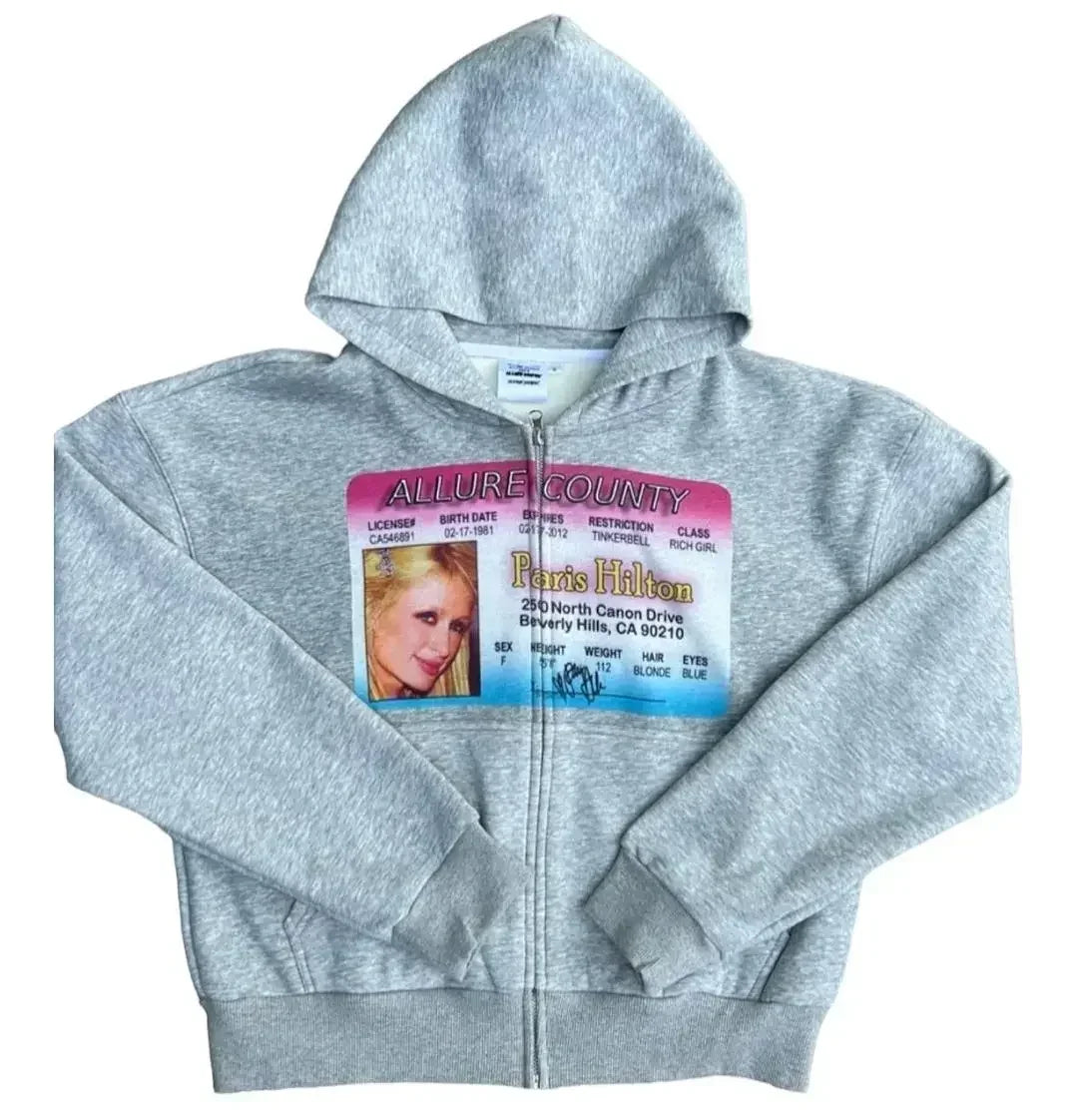 Autumn Y2K retro hoodies for men and women with printed personalized patterns Y2K style street hooded cardigan long sleeves