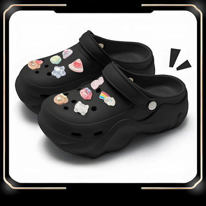 Women DIY Cute Animal button Decor Clogs Fashion Summer Spring Autumn Beach Sandals Cave Hole Female Garden Shoes Students Girls
