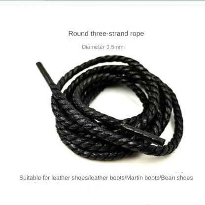 Light Gray Shoelaces Sports Shoes Wear-resistant Rope Men's Round Style Women's Flat Shoelaces Rope Casual Flat Round Sneakers