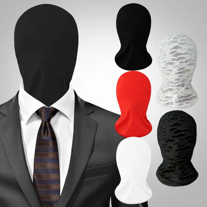 Balaclava Summer Full Face Breathable Mask Translucent UV Protection Face Cover Elastic Halloween Role Playing Ice Silk Cosplay