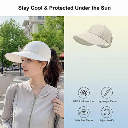 Breathable Sunhat with Wide Brim  UV Protection Summer Outdoor Beach Fisherman Hat Sunscreen Protection Cap Adjustable Sun Hat