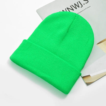 Acrylic Beanie Cap for Adult Winter Women Men Plain Skullies Beanie Hats Custom Logo Knitted Hats SKullies Skullcap