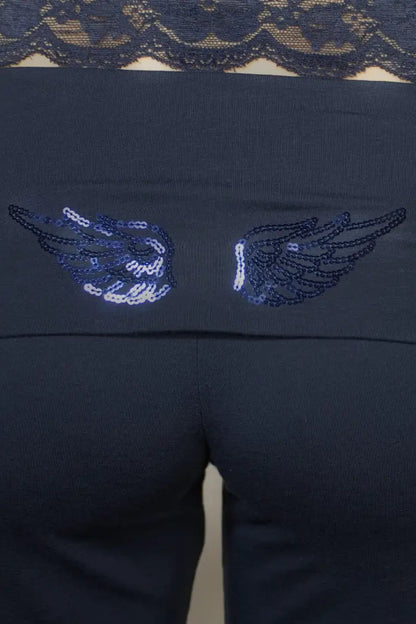 Women Fashion Sequin Angel Wings Printed Hoodies Casual Long Sleeved Hooded Solid Color Tops 2025 New High Street Y2k Outwear