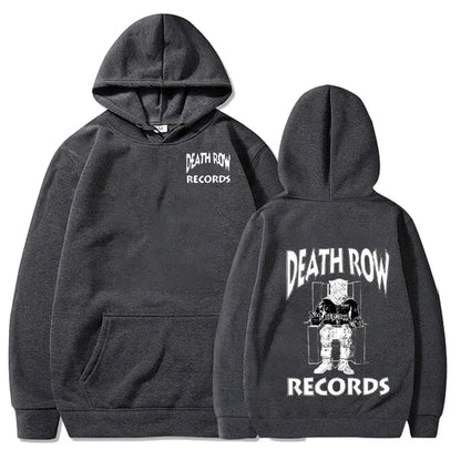 Death Row Records Hoodies Spring Autumn Fleece Hoodie Pullover Fashion Men Women Loose Hooded Sweatshirts Hip Hop Streetwear Top