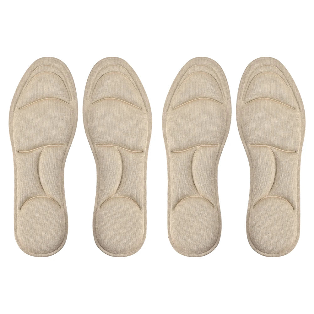 4PCS 5D Massage Memory Foam Insoles Thickening Breathable Cushion Cushioning Comfort Suitable For High Heels Insoles