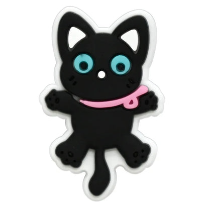 lovely cat series PVC shoe Charms Slippers Buckle combination Fit Wristbands accessories Decoration Bands gift unisex party