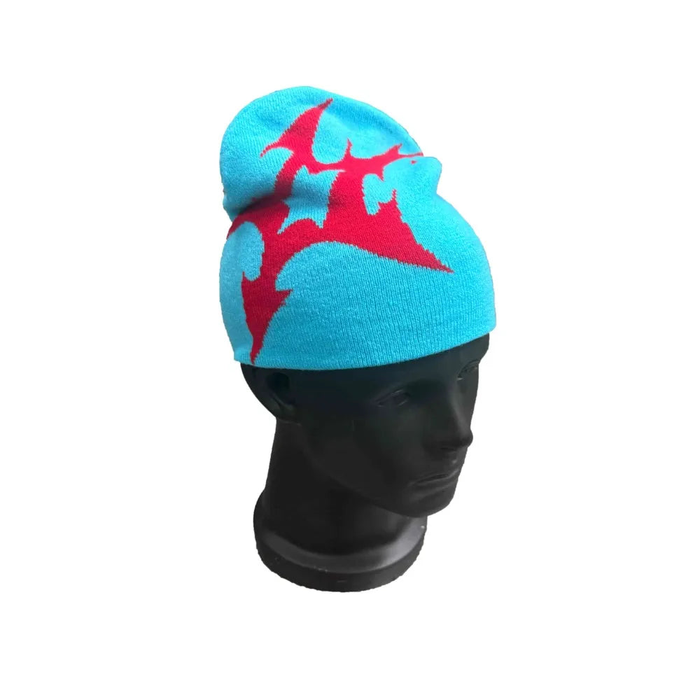 Women Hat Knitting Beanies Goth Star Caps Men Y2k Streetwear Winter Fashion Pullover Kpop Harajuku Vintage Warm Hip Hop Unisex