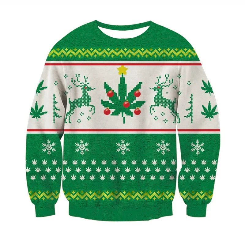 Fashion Ugly Christmas Sweater Men Women 3d Printing Funny Xmas Sweatshirt Crewneck Long Sleeve Pullover Oversized Hoodies