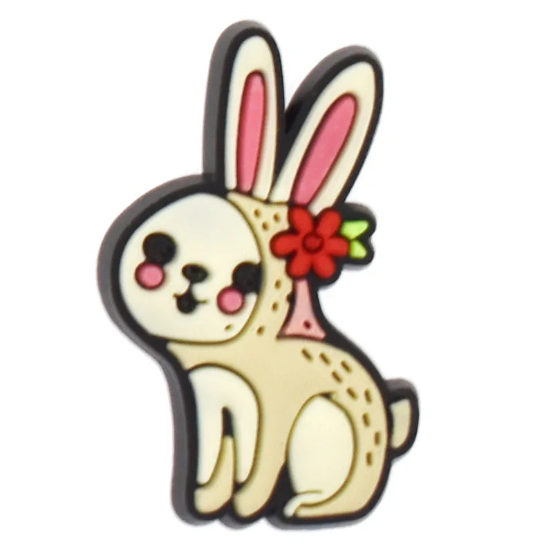 farming animal sheep deer duck house PVC shoe Charms Buckle for Wristbands accessories Decoration Bands gift unisex party