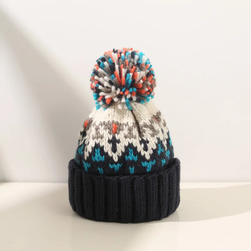 Skiing Cashmere Woman Winter Hat Autumn Beanies with Pompom Warm Wool Skullies Wholesales Acrylic Beanies Winter Hat for Woman