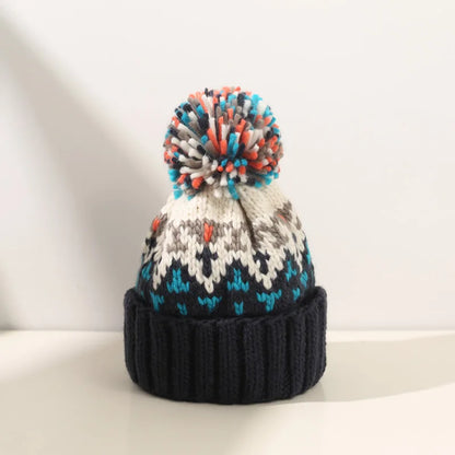 Skiing Cashmere Woman Winter Hat Autumn Beanies with Pompom Warm Wool Skullies Wholesales Acrylic Beanies Winter Hat for Woman