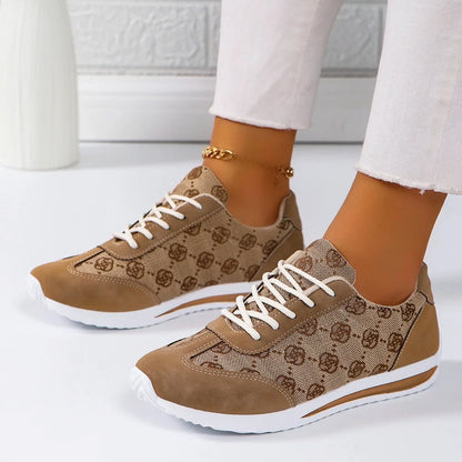 Women Sneakers 2024 Spring Autumn Fashion Outdoor Versatile Sneakers Women Casual Comfortable Lace Up Walking Shoes for Women