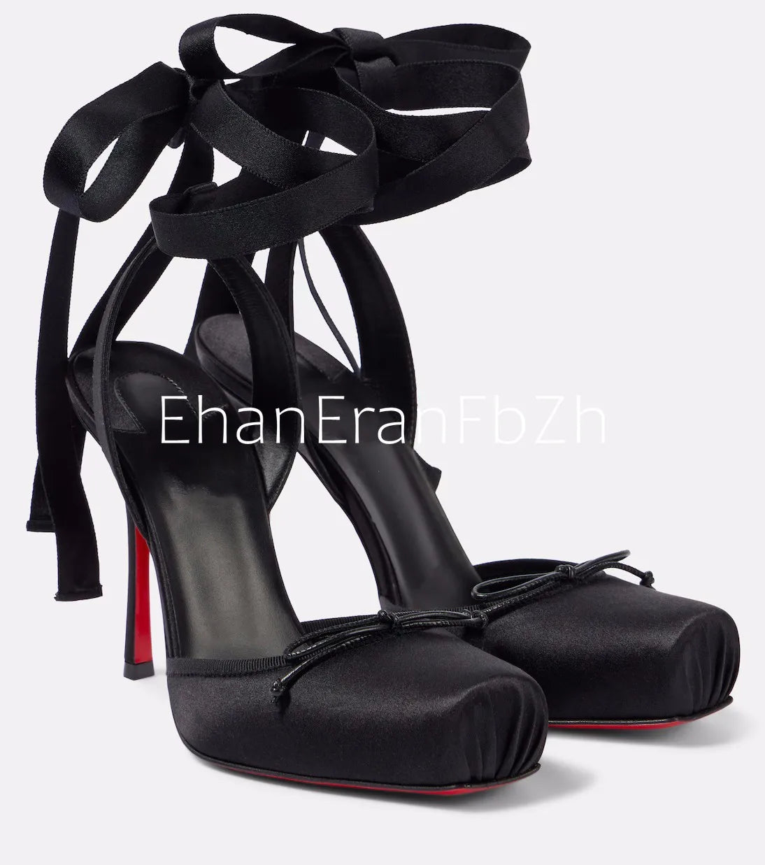 European and American Summer Women's Thick Bottom Stiletto Sandals Square Headband Butterfly Wedding Party Ballet High Heels
