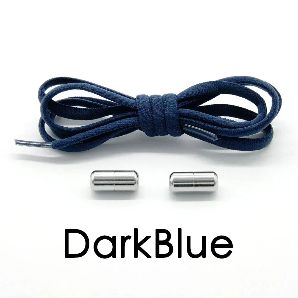 1Pair No tie ShoelacesSemicircle New Elastic Shoe Laces For Kids and Adult Sneakers Shoelace Quick Lazy Laces Color Shoestrings