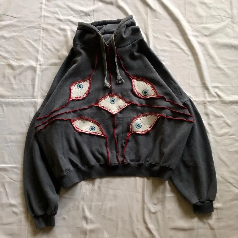 Y2k Tops Women Clothing Streetwear BF Hoodies Harajuku Goth Embroidery Hooded Sweatshirts 2025 Ropa Mujer Casual Fashion Hoodie