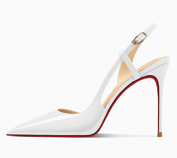 White Patent Leather Design with a High-End and Non-Tiring Foot Feel. 2026 New Pointed and Slim Heeled High Heels for Women