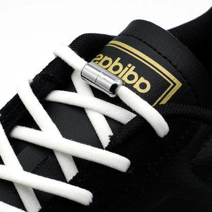 Leisure Sneakers Laces No Tie Shoelaces Elastic Quick Flat Shoelace Kids and Adult Lazy Laces Metal Lock Semicircle Shoelaces