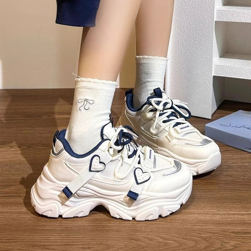 Spring and Autumn Breathable Running Sports and Leisure Shoes Fashionable Best Selling New Comfortable Women's Vulcanized Shoes