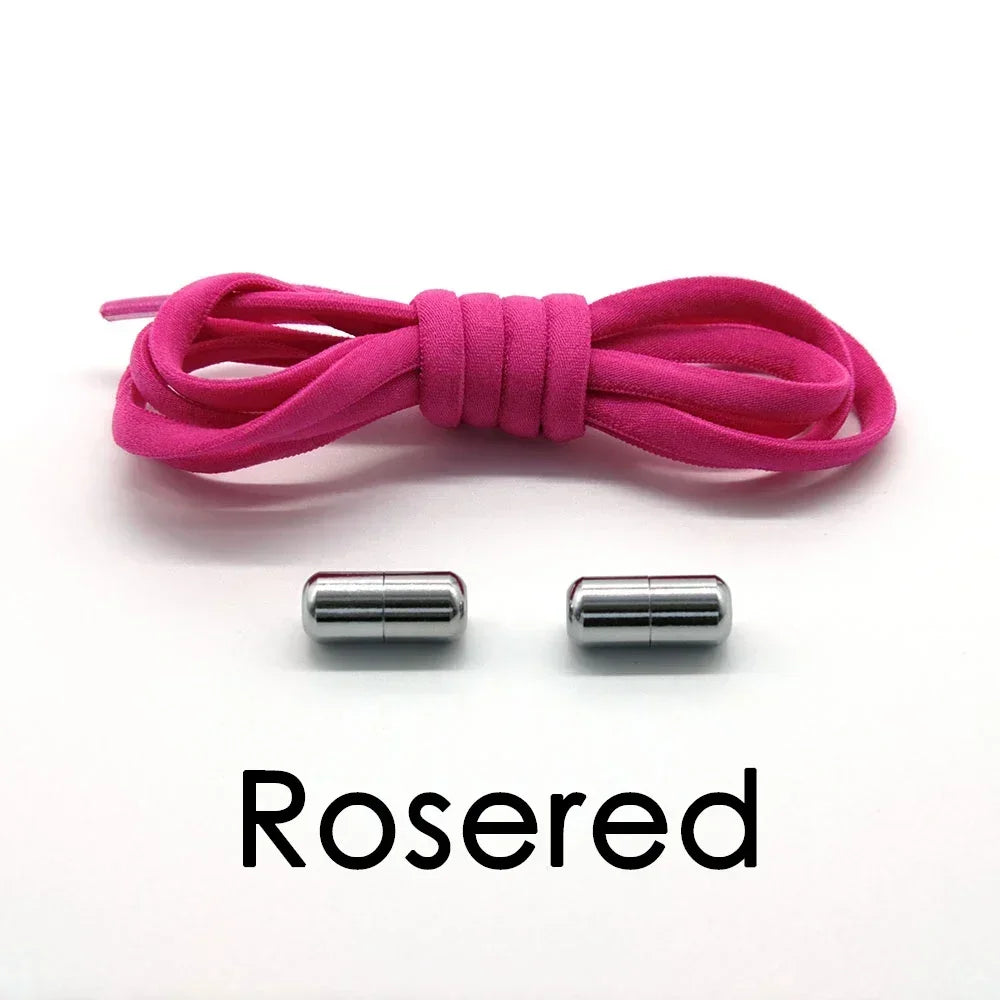 1Pair No tie ShoelacesSemicircle New Elastic Shoe Laces For Kids and Adult Sneakers Shoelace Quick Lazy Laces Color Shoestrings