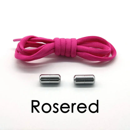 1Pair No tie ShoelacesSemicircle New Elastic Shoe Laces For Kids and Adult Sneakers Shoelace Quick Lazy Laces Color Shoestrings