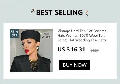 Hepburn Style Black Flat Top Berets Hat Women's French High-end Aviation Stewardess Hat Retro Republic of China Beret