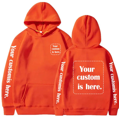 2026 Student Casual Custom Printed Text DIY Hoodie Customized Personalized Hoody Custom Hoodies Text Sweatshirt Clothes