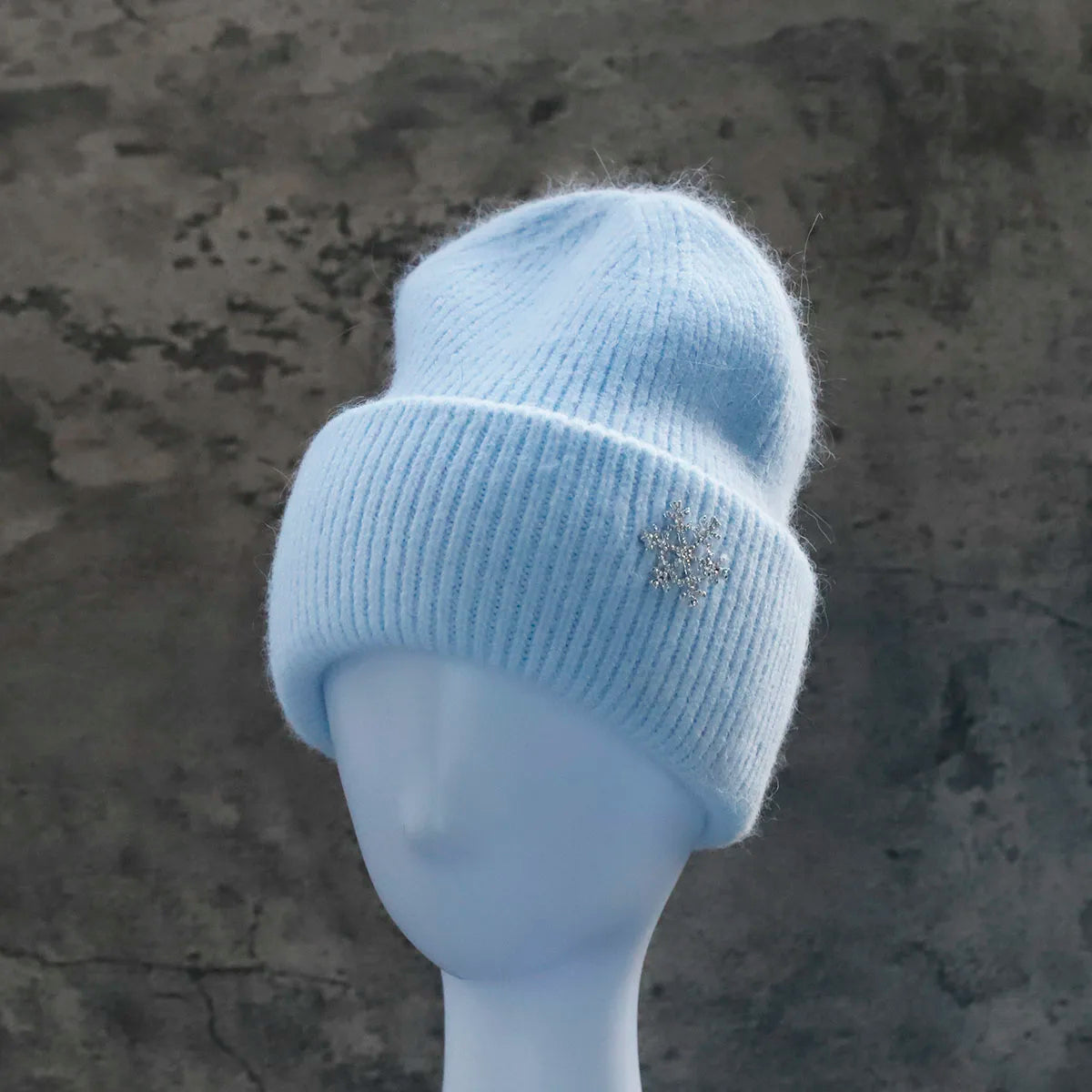 Hot Selling Winter Hat Real Rabbit Fur Winter Hats For Women Snowflake Warm Beanie cold Hats Women Solid Adult Cover Head Cap