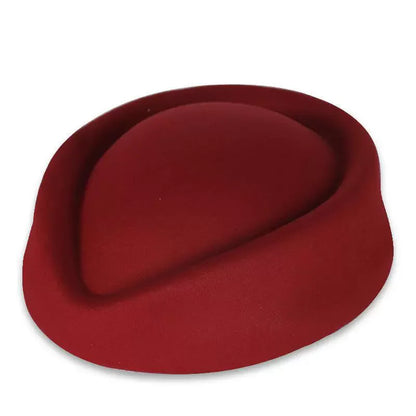 Hepburn Style Black Flat Top Berets Hat Women's French High-end Aviation Stewardess Hat Retro Republic of China Beret