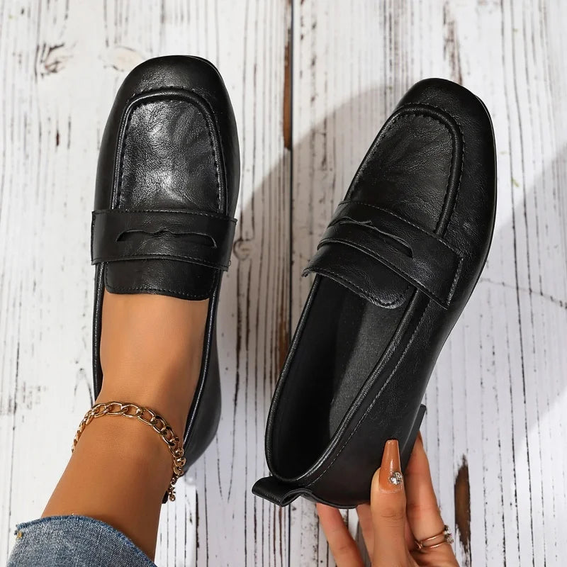 2025 New Pointed Toe Fashion Women Shoes Spring Autumn Elegant Party Daily Low Heels Pump Footwear Women Minimalist Flats Shoes