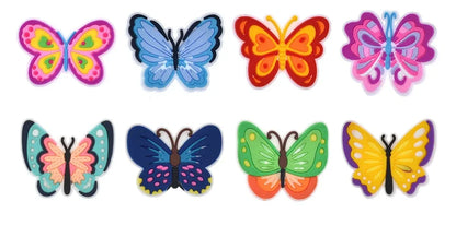 PVC Butterfly Flower Big Size Beach Bag Buckle Charms Decorations Accessories for Bog Totes Bag Woman DIY Gift Travel Pendant