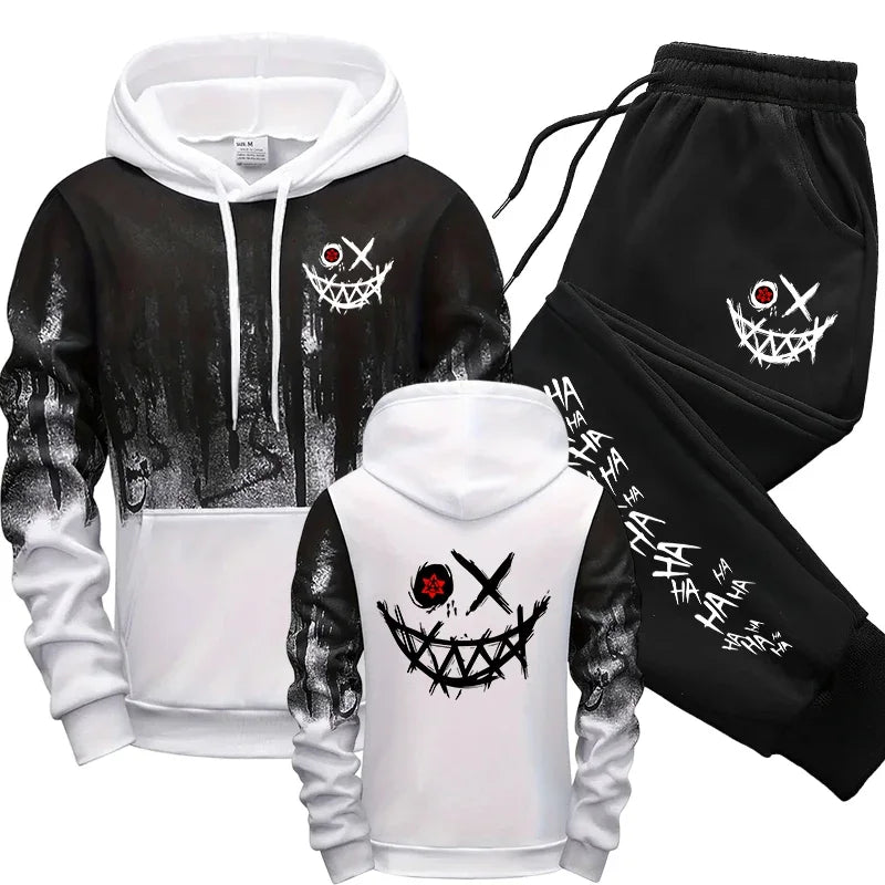 Autumn Winter Male Daily Casual Sports Jogger Suit 2025 Urban Fashion Hoodies Sportswear Men's Set Hooded Sweatshirts Sweatpants