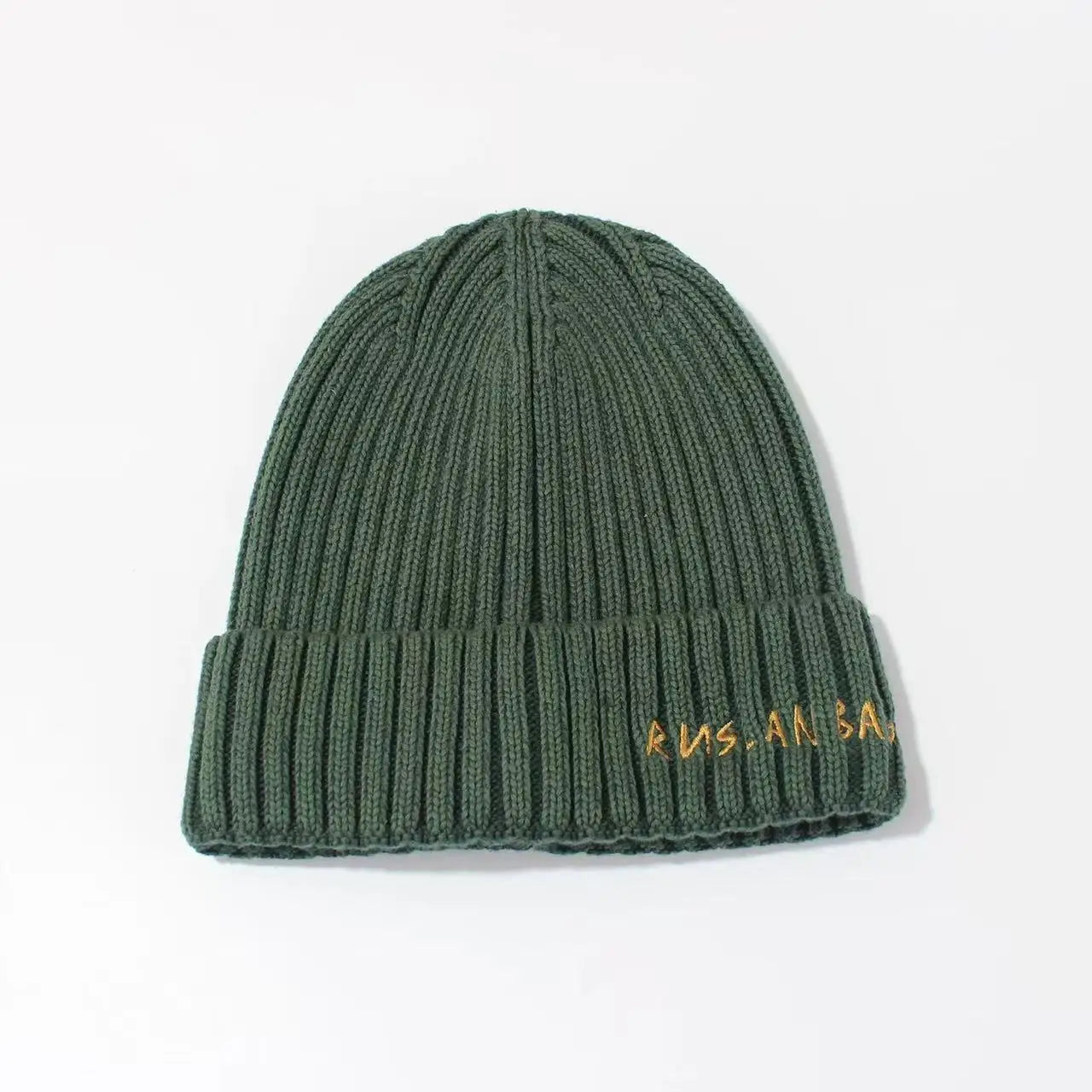 Winter Keep Warm Knitted Beanie Hat | Cold Weather Fashion Hat | Thick Unisex Letter Embroidered Cap for Men and Women |