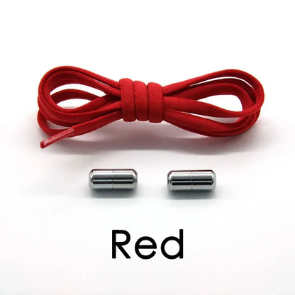 1Pair No tie ShoelacesSemicircle New Elastic Shoe Laces For Kids and Adult Sneakers Shoelace Quick Lazy Laces Color Shoestrings