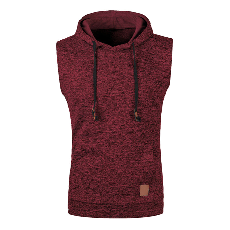 Mens Sleeveless Hoodies Fashion Casual Hooded Sweatshirt Men Bodybuilding Tank Top Sporting Shirt Waistcoat Vest Gym