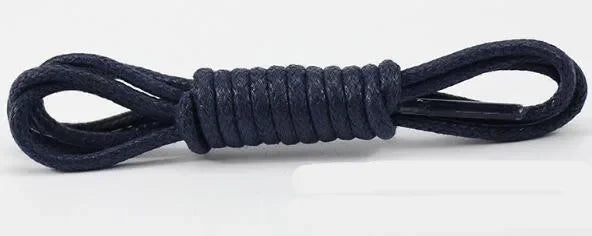 Solid Color Cotton Waxed Shoelaces Leather Waterproof Round Shoe Laces Boots Shoelace Shoestring Accessories