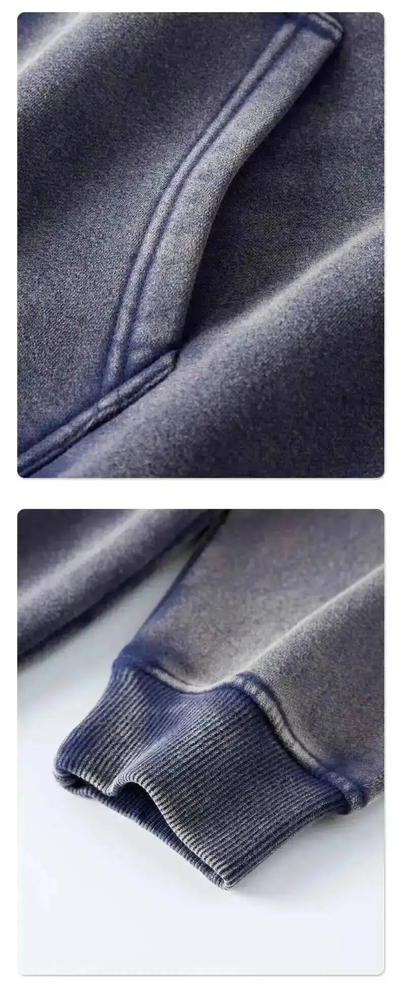 IEFB Men's Wear Wax Printing Vintage Male Hoodies Oversized Loose Zipper Water Washed Plush Sweatshirt Trendy New 9C9349