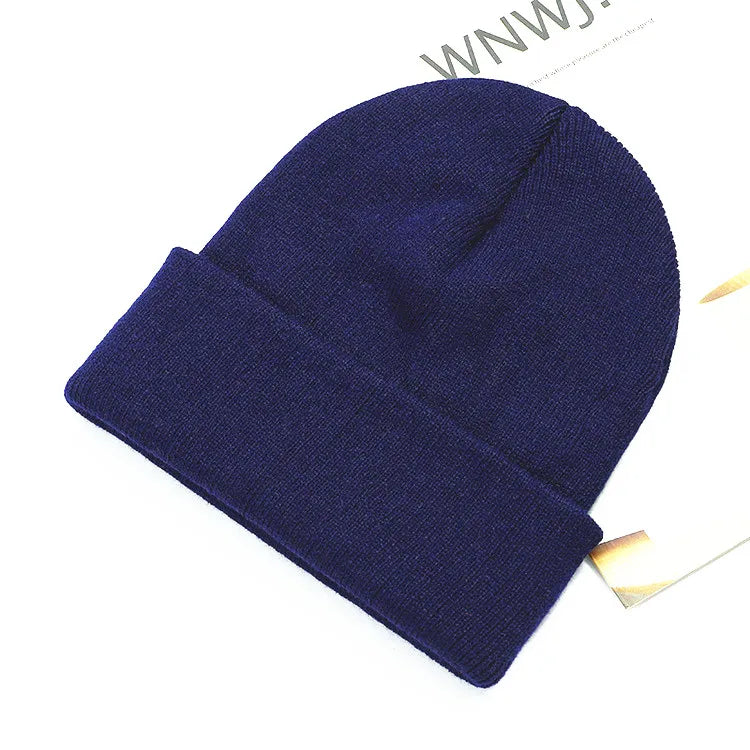 Acrylic Beanie Cap for Adult Winter Women Men Plain Skullies Beanie Hats Custom Logo Knitted Hats SKullies Skullcap