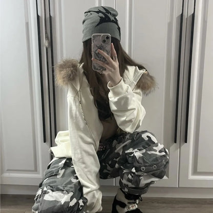 Women Hat Knitting Beanies Goth Star Caps Men Y2k Streetwear Winter Fashion Pullover Kpop Harajuku Vintage Warm Hip Hop Unisex