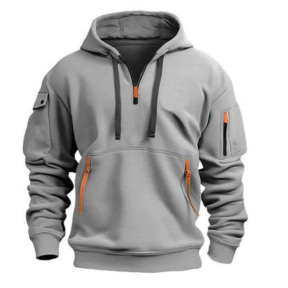 Men's Hoodies Aesthetic Fashion Multi-pocket Zipper Brand Streetwear Plus Size Loose Pullover Clothing Men Sweatshirts 2024 New