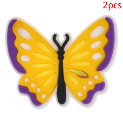 PVC Butterfly Flower Big Size Beach Bag Buckle Charms Decorations Accessories for Bog Totes Bag Woman DIY Gift Travel Pendant