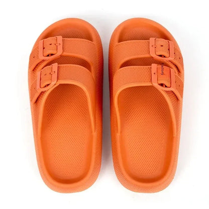 New Women's Slippers Thick Bottom Anti-Slip Home Outdoor Sandals Comfortable EVA Material Pure Color Slippers