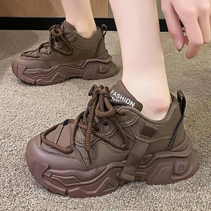 Women Purple Platform Sports Shoes Women Thick Sole Breathable Black Casual Shoes Fashion Slip On 2025 Outdoor Walking Sneakers
