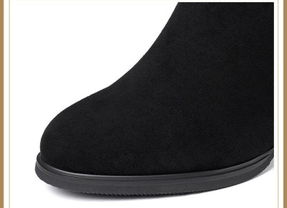 New Autumn Fashion Boots Women Fur Winter Warm Pointed Ankle Boots Sexy High Heel Rhinestone Decoration Zipper Women Boots