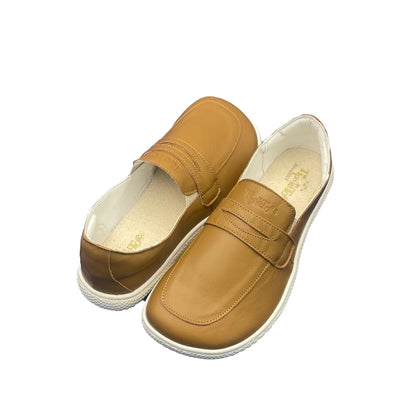 Tipsietoes 2025 Sprinng Autumn Barefoot Genuine Leather Men Women Slippers With Flat Soft Sole Zero Drop Wider Toes Box